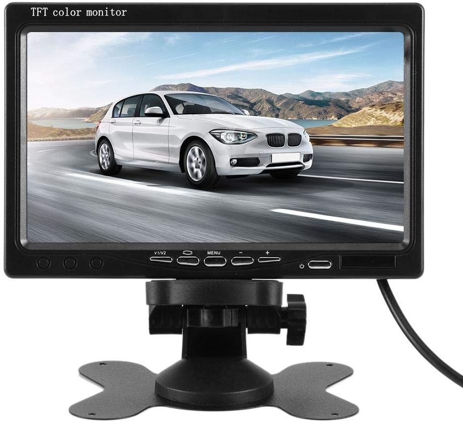 Car Monitor, 7in Car Monitor High Definition Reverse Rearview Display 12-24V Auto Accessory, Pixel 800 x 480