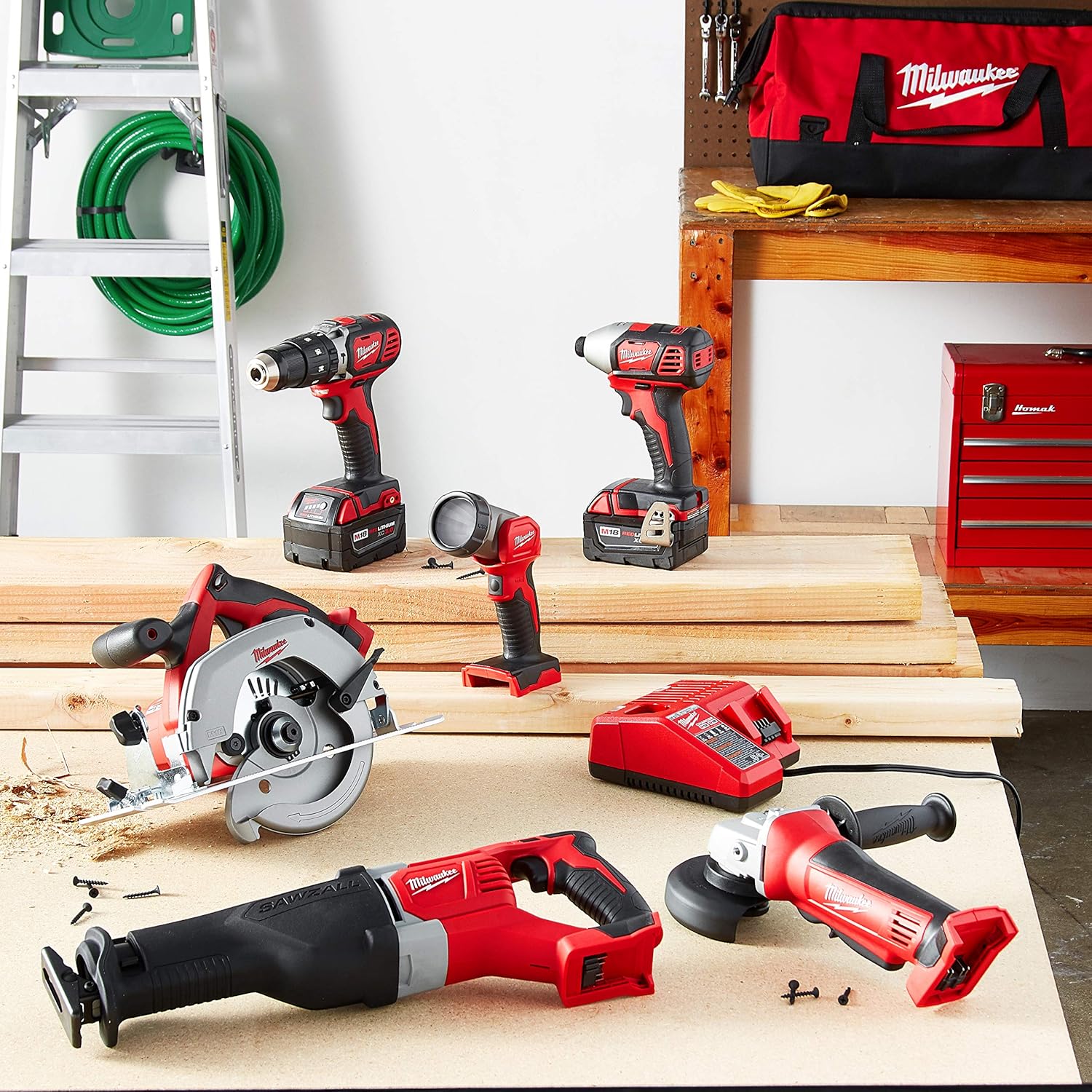 Milwaukee 2696-26 M18 Cordless LITHIUM-ION 6-Tool Combo Kit
