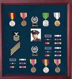 Military Shadow Box, Medal Display Case