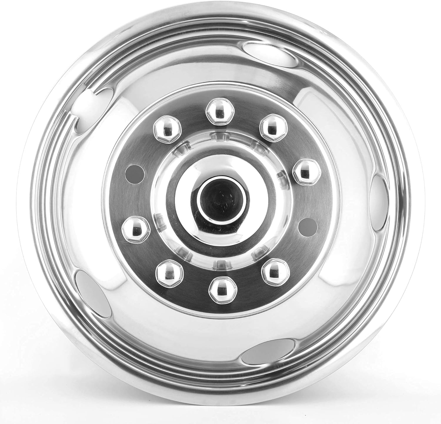 Kucaruce Set of 4 19.5 10 Lug Wheel Skins Hub Caps Rim Covers Stainless Steel Wheel Simulators For 2008-2020 R_a_m 4500 5500 Pickup