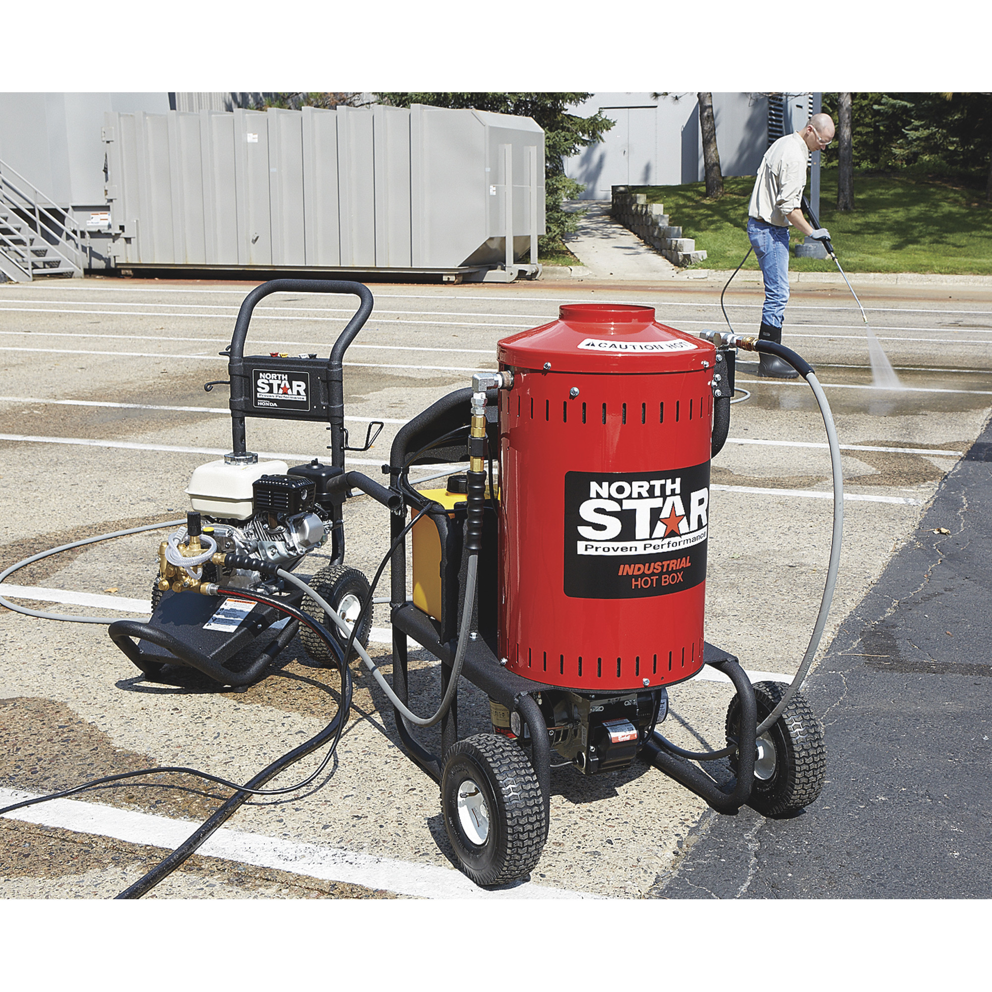 NorthStar Electric Wet Steam Cleaner and Hot Water Commercial Pressure Power Washer Add-on Unit - 4000 PSI, 4 GPM, 115 Volts