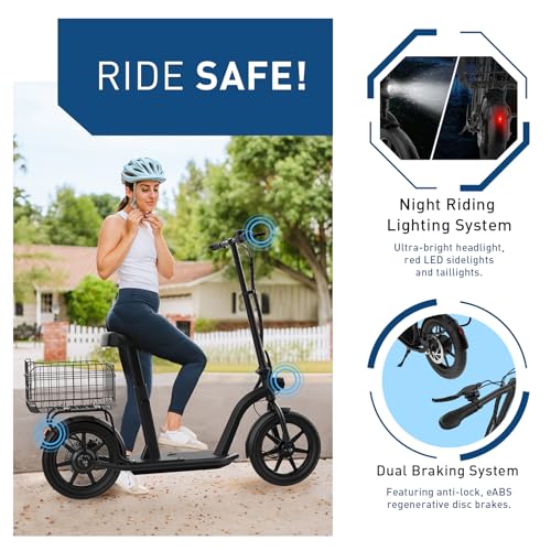Hiboy MAX Pro Electric Scooter, 46.6 Mi Long Range, 22 MPH Power by 650W MAX Motor, 11'' Pneumatic Tires, Split Hub Design, Dual Suspension, 265lbs MAX Load, Commuting Electric Scooter for Adults