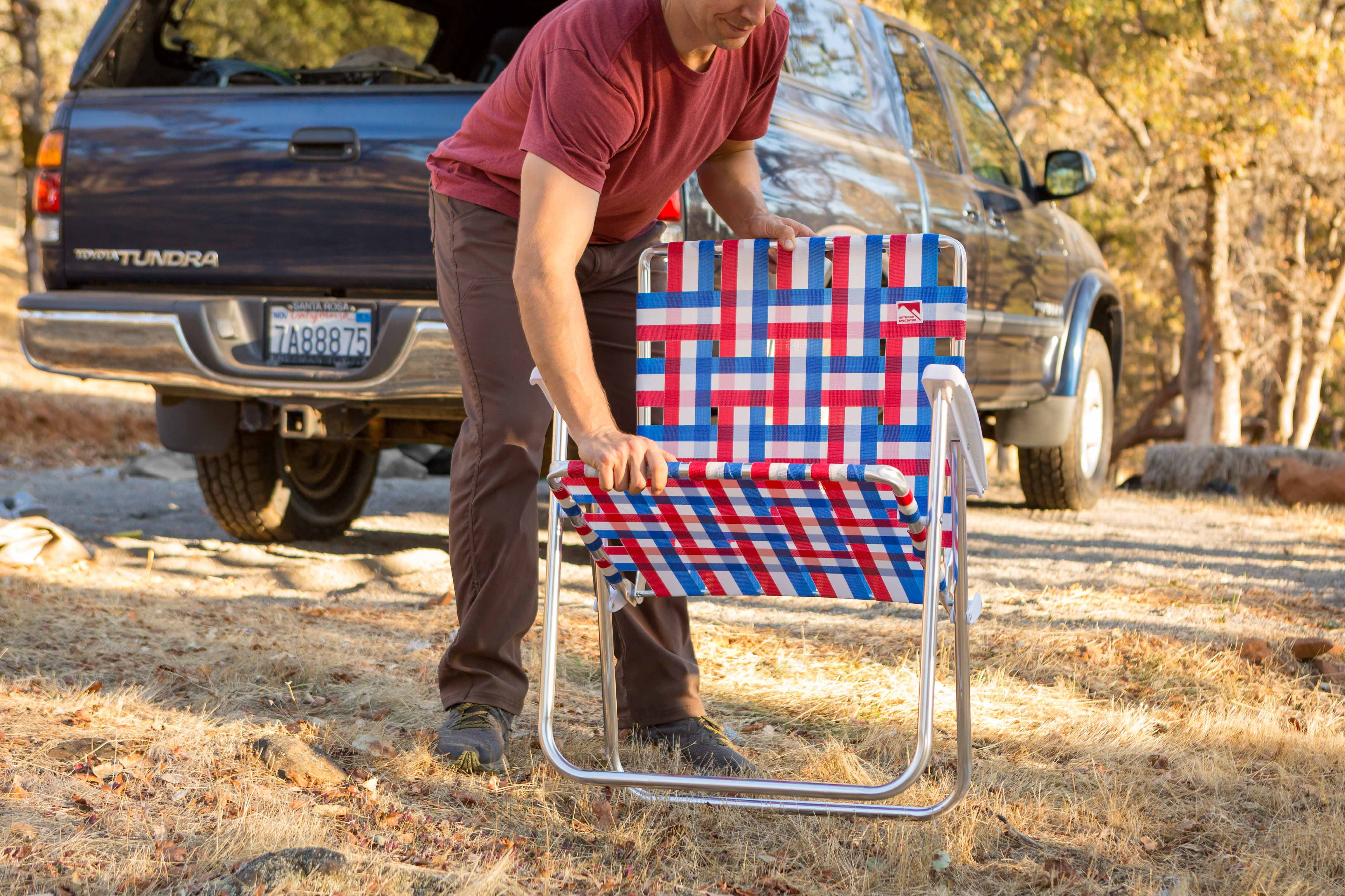 Outdoor Spectator (2-Pack) Classic Aluminum Webbed Folding Lawn / Camp Chair