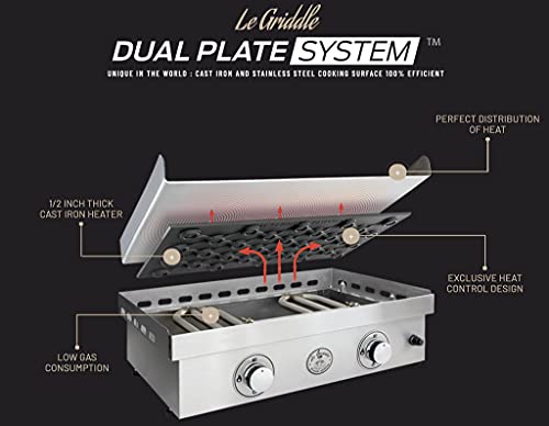 Le Griddle | Burner Outdoor Stainless Steel Griddle |