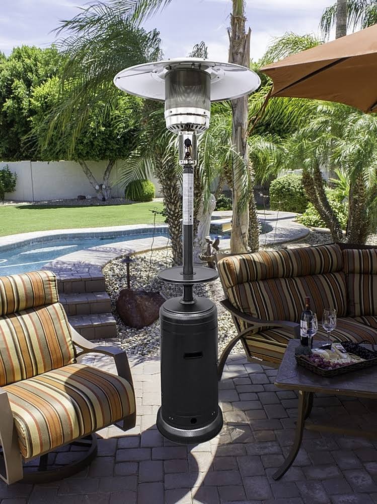 Garden Treasures 41000-BTU Hammered Silver Steel Floorstanding Liquid Propane Patio Heater | HLDS01-CB