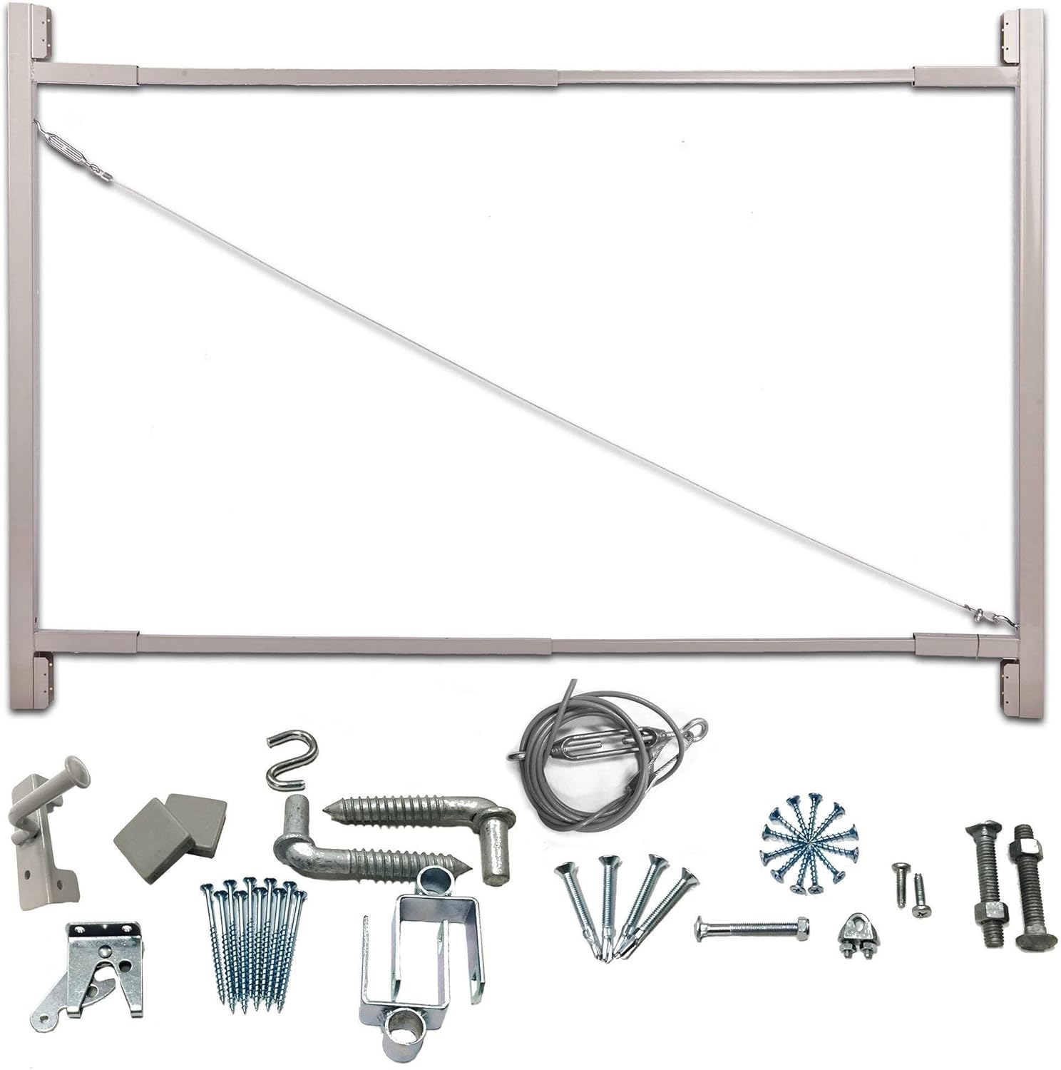 Steel Frame Gate Kit, 36"-72" Wide Opening to 6' High (4 Pack)
