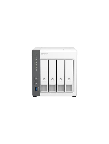 QNAP 4 Bay NAS with 12TB Storage Capacity, Preconfigured RAID 5 Seagate IronWolf Drives Bundle, 2.5GbE Ports (TS-433-4G-44ST-US)