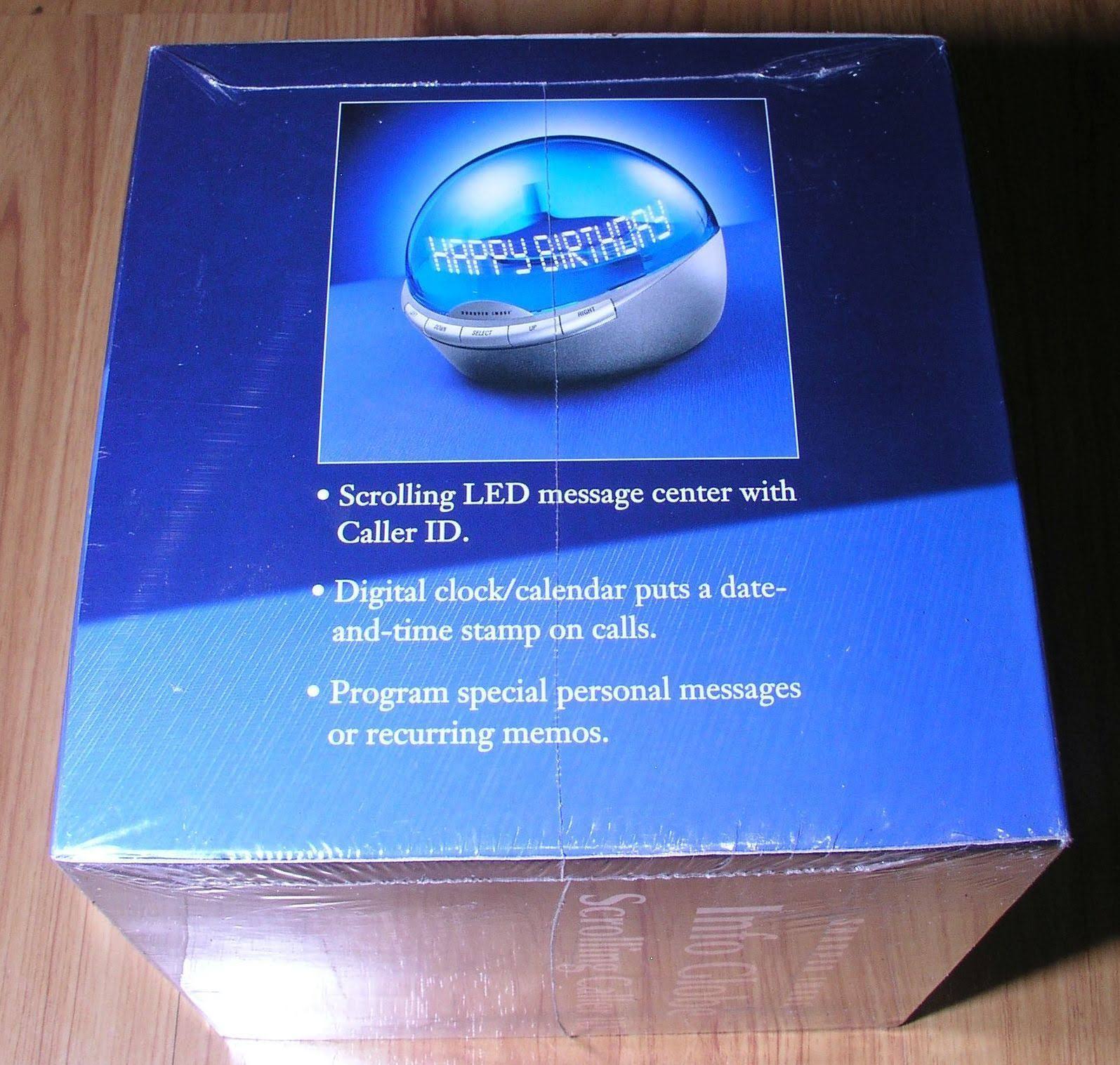 Sharper Image Info Globe Scrolling Caller ID