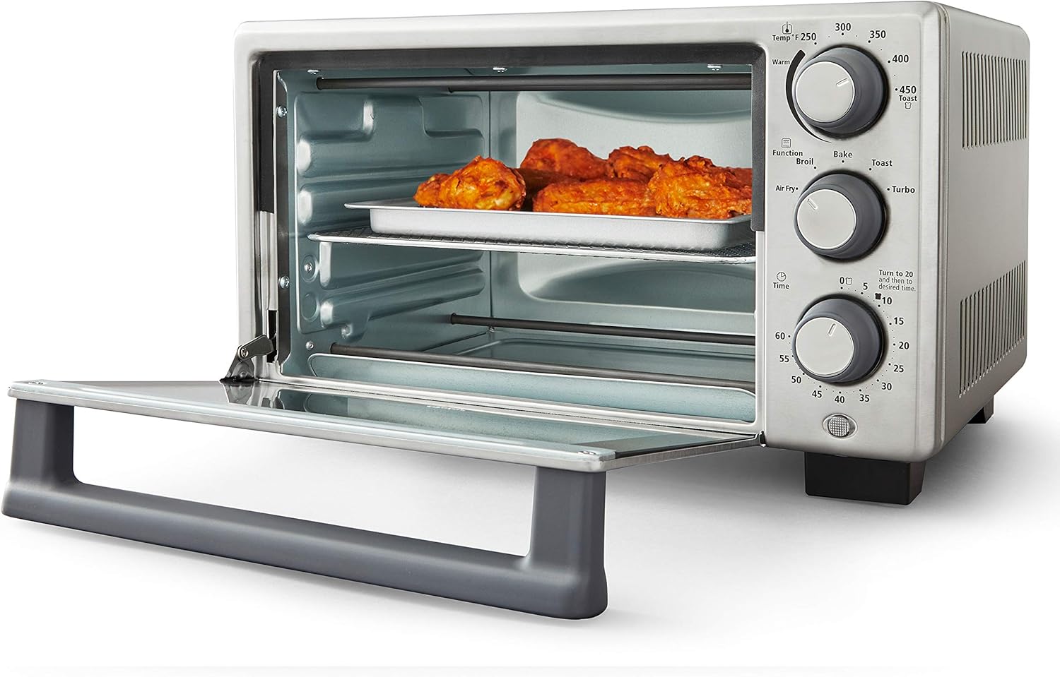 Oster Compact Countertop Oven With Air Fryer, Stainless Steel Pack of 2