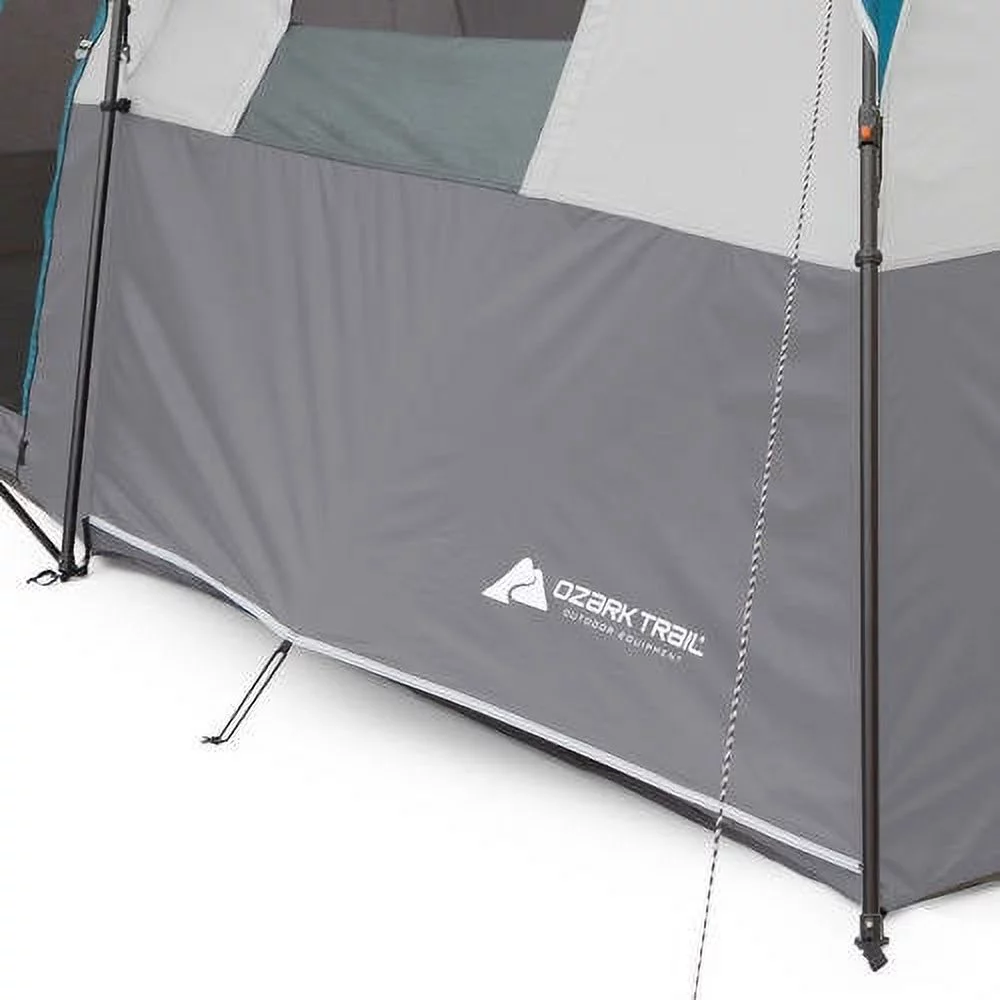 Ozark Trail 20' x 10' Instant Cabin Tent in Gray and Teal, Sleeps 12