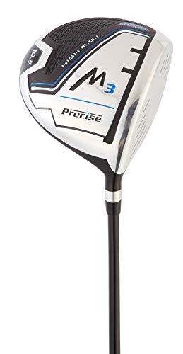 Precise M3 Men's Complete Golf Clubs Package Set Includes Driver, Fairway, Hybrid, 6-PW, Putter, Stand Bag, 3 H/C's - Right Handed - Regular, Petite or Tall Size