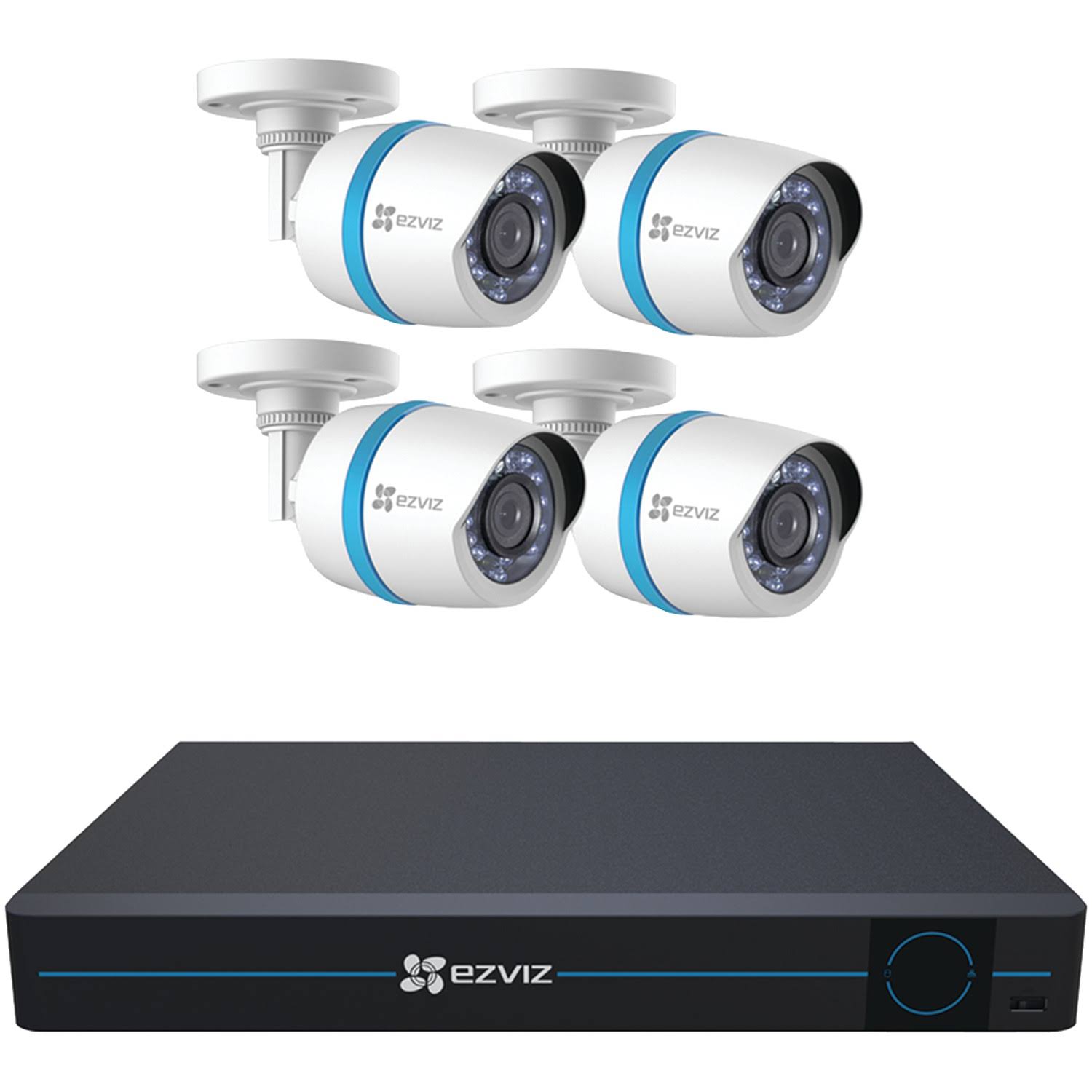 EZVIZ BN-1824A2 8-Channel DVR with 4 Outdoor cameras Night Vision - DVR + camera(s) wired Ethernet 10Base T/100Base TX/1000Base