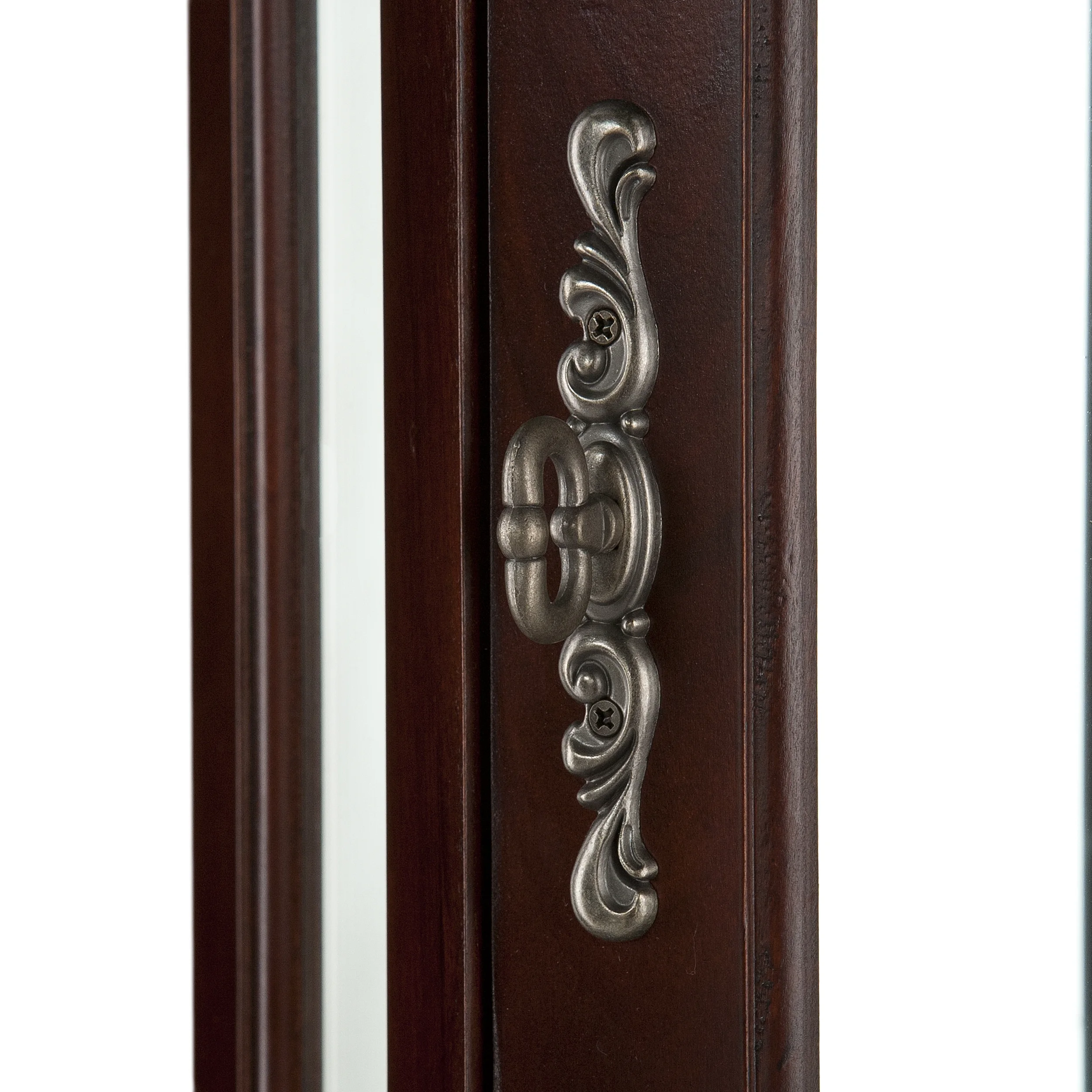 SEI Furniture Canterdale Lighted Corner Curio Cabinet - Mahogany 21.25 x 70