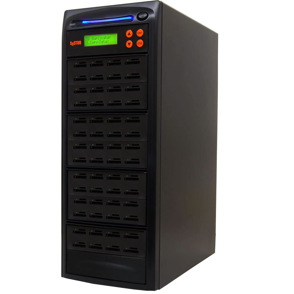 Systor 1:7 SD/microSD Card Duplicator - 2GB/Min - Standalone Multiple Flash Memory Copier & Eraser/Sanitizer, Speeds Up to 33MB/Sec (SYS-SD-7)
