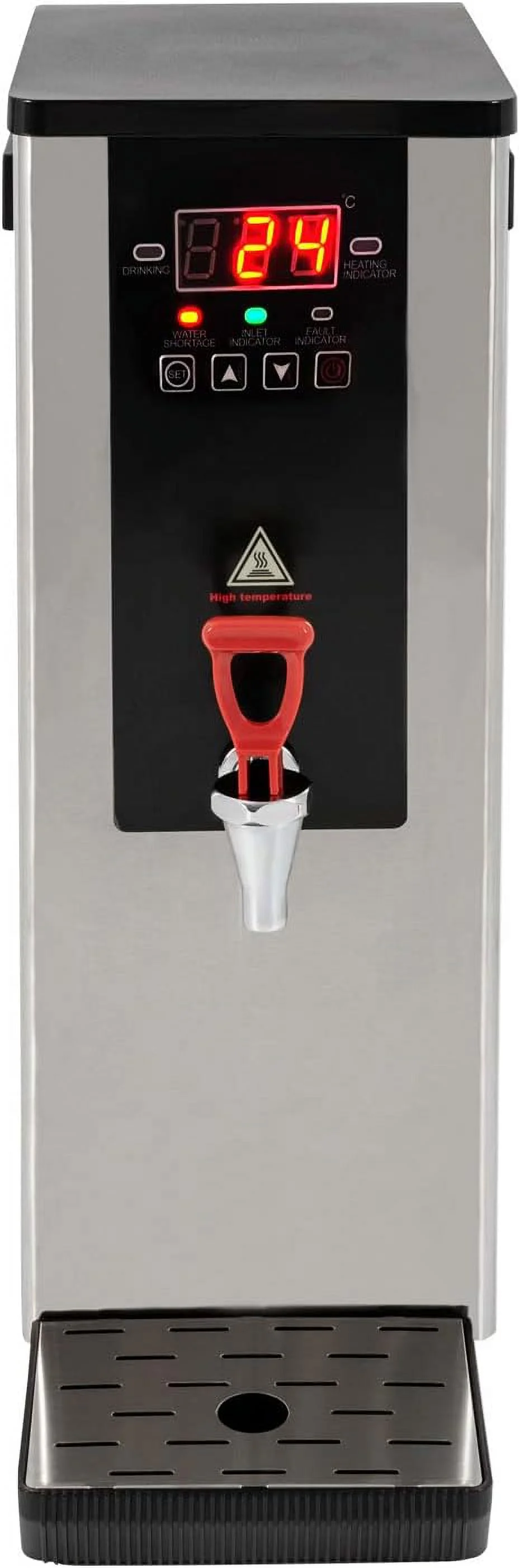 Commercial Hot Water Dispenser, 2.4KW Electric Water Boiler Dispenser 10L Full-Automatic Boiling Water Machine with LCD Display for Tea Coffee Shop - EWD-10A2