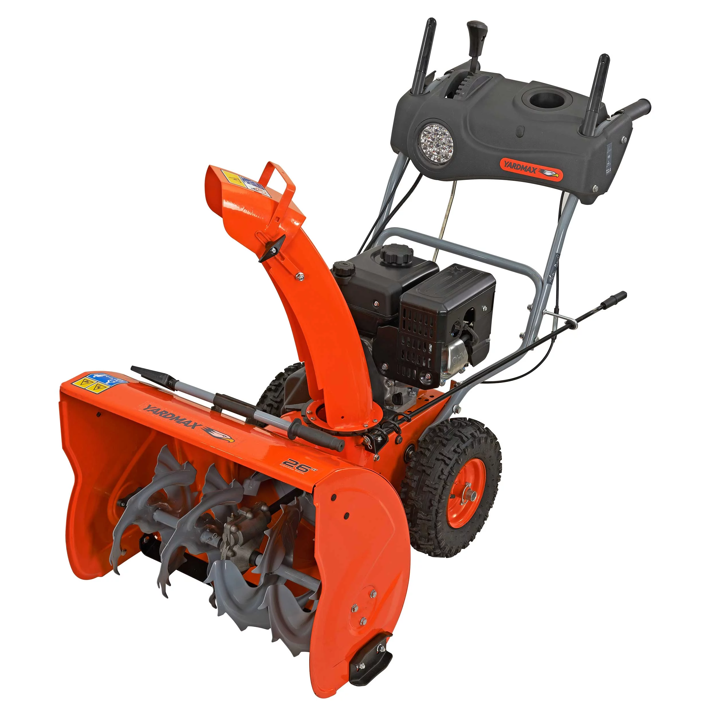 26 in. 212 cc Two-stage Self-propelled Gas Snow Blower with Push-button Electric Start and Headlight