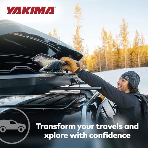 Yakima Roof Cargo Carrier, Vehicle Rooftop Hard Shell Travel Storage Box with SKS Lock, SkyBox NX XL, 18 Cubic Feet, Black