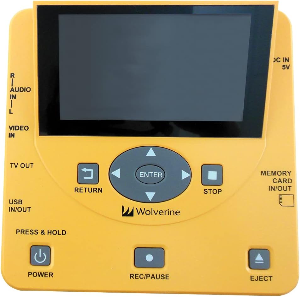 Wolverine TransMedia- Home Movies Digitizer Scanner and Converter. Video to Digital Converter - Record Video from VCR's, VHS Tapes, AV- RCA, Hi8, Camcorder, DVD