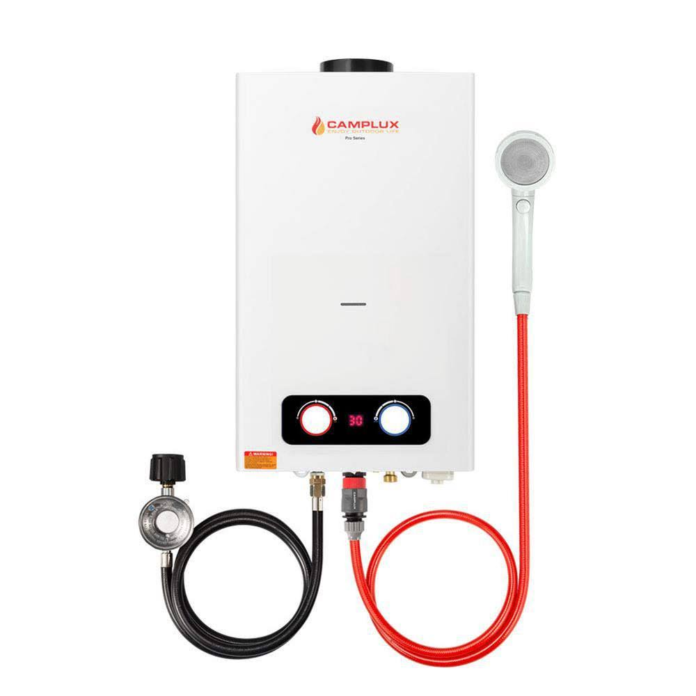 Camplux Enjoy Outdoor Life Pro 2.64 GPM 10 in. L Residential Outdoor Liquid Propane Portable GAS Tankless Water Heater