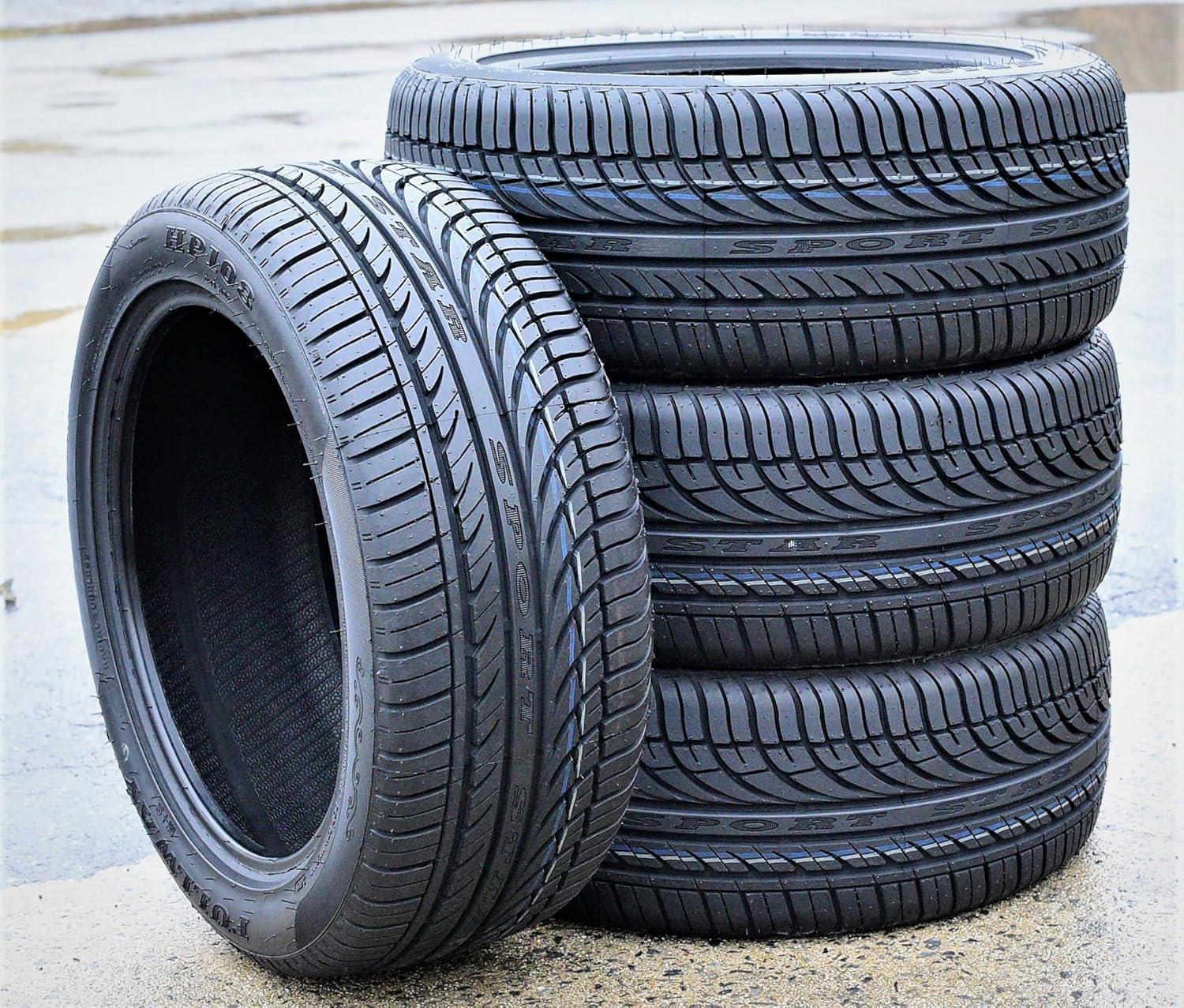 Set of 4 (FOUR) Fullway HP108 All-Season Passenger Car Performance Radial Tires-185/65R14 185/65/14 185/65-14 86H Load Range SL 4-Ply BSW Black Side Wall UTQG 380AA