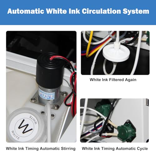 DTF Printer Machine - with XP600 Printhead, Faster Speed Higher Resolution 5760 * 1440dpi, T Shirt Printer DTF Transfer Machine with Roll Feeder, White Ink Mixing System (L8050)