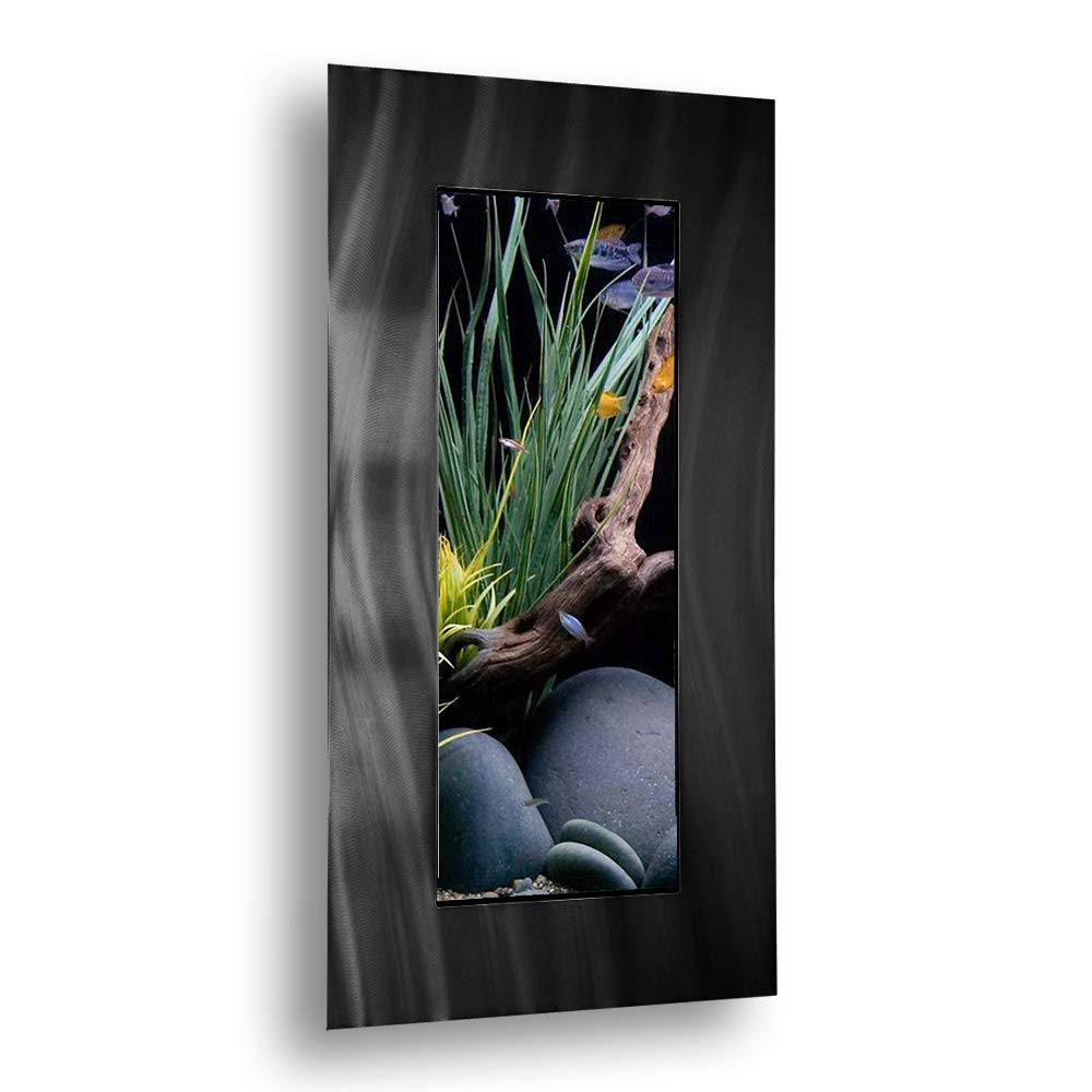 Aussie Aquariums 2.0 Wall Mounted Aquarium - Verticali (Brushed Black)