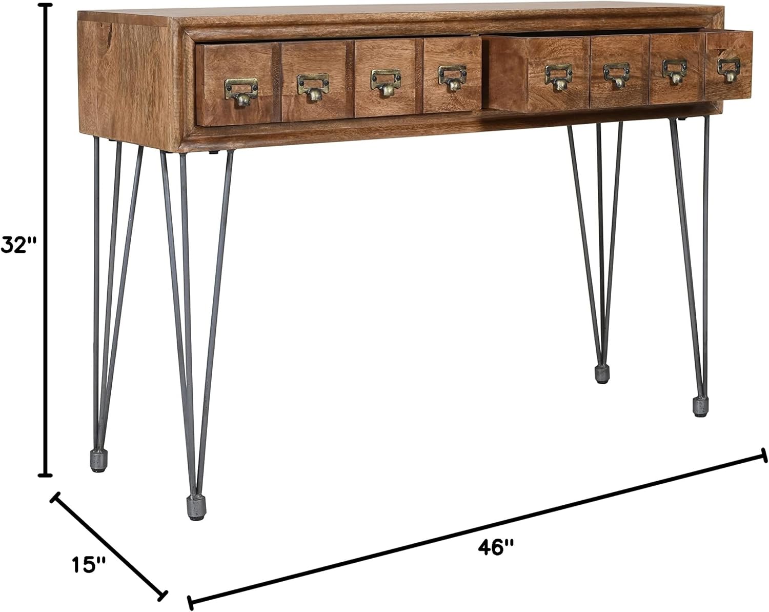 Jofran Inc. American Vintage Solid Wood Console Table with Apothecary Drawers