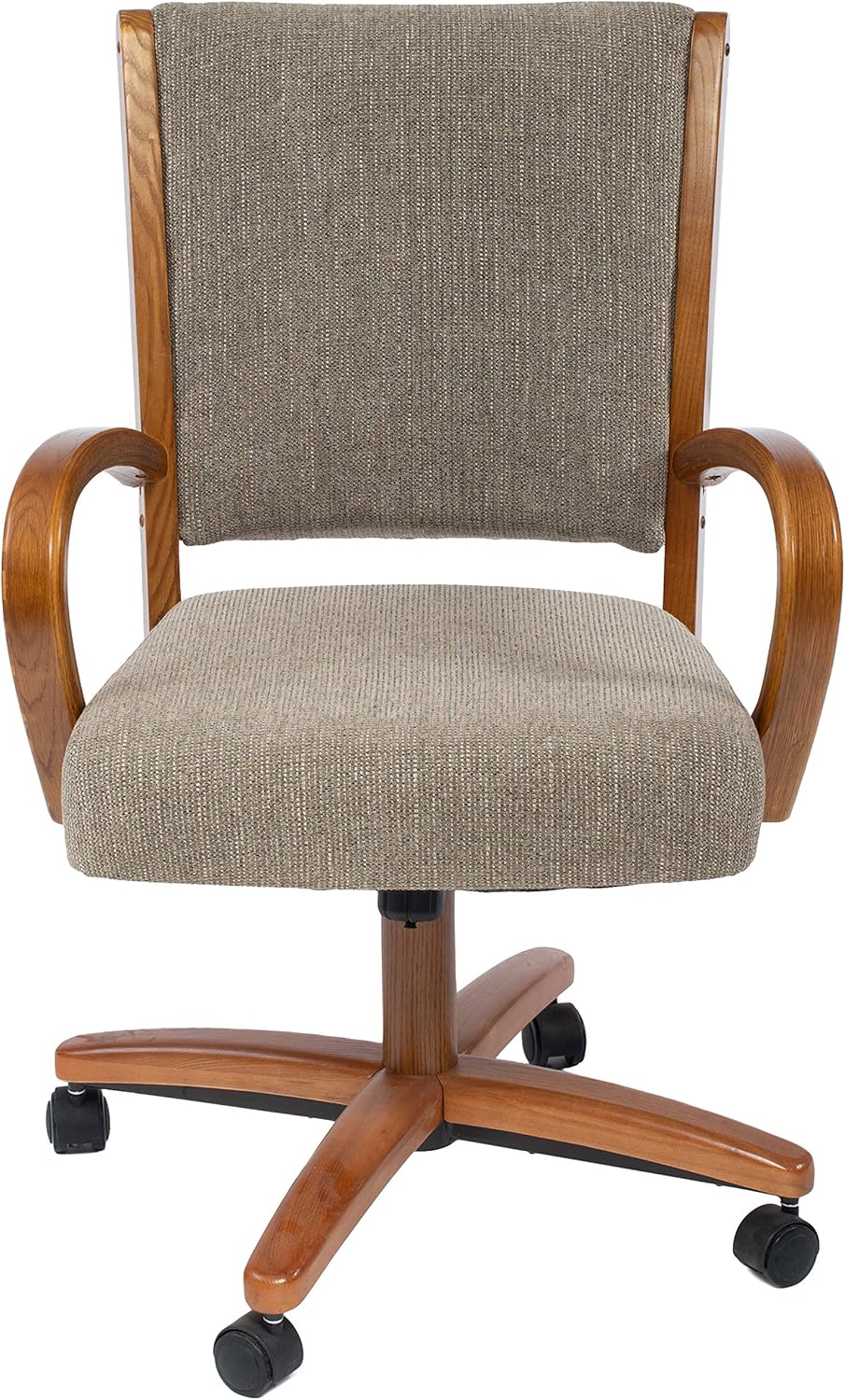 Casual Dining Cushion Swivel and Tilt Rolling Caster Chair