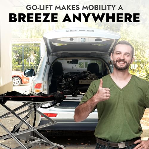 COMFYGO Wheelchair Lifts, Wheelchair Lift for Cars, Scooter Lifts for Trucks, Mobility Scooter Lift, Lightweight Space Saving Lift for Car, Lift Up to 110 lbs.