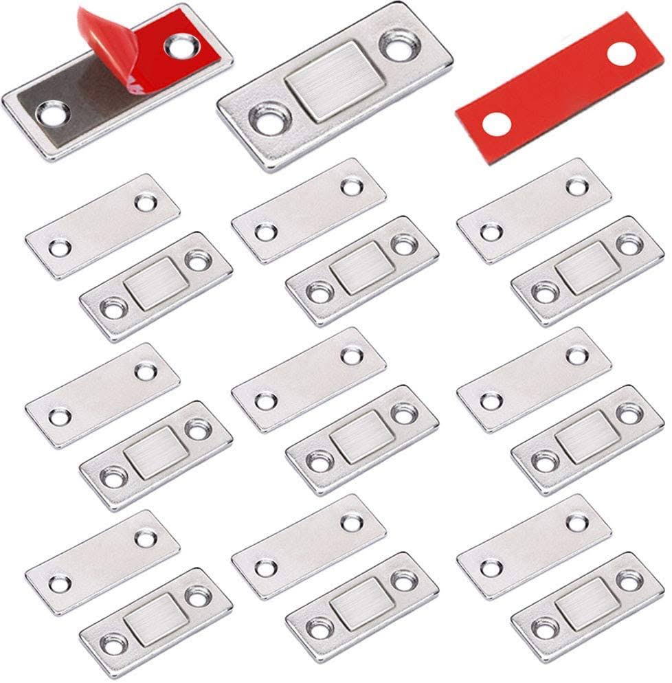 Cabinet Door Magnets Jiayi 10 Pack Ultra Thin Magnetic Door Catch Stainless Steel Drawer Magnet Catch for Sliding Door Closure K