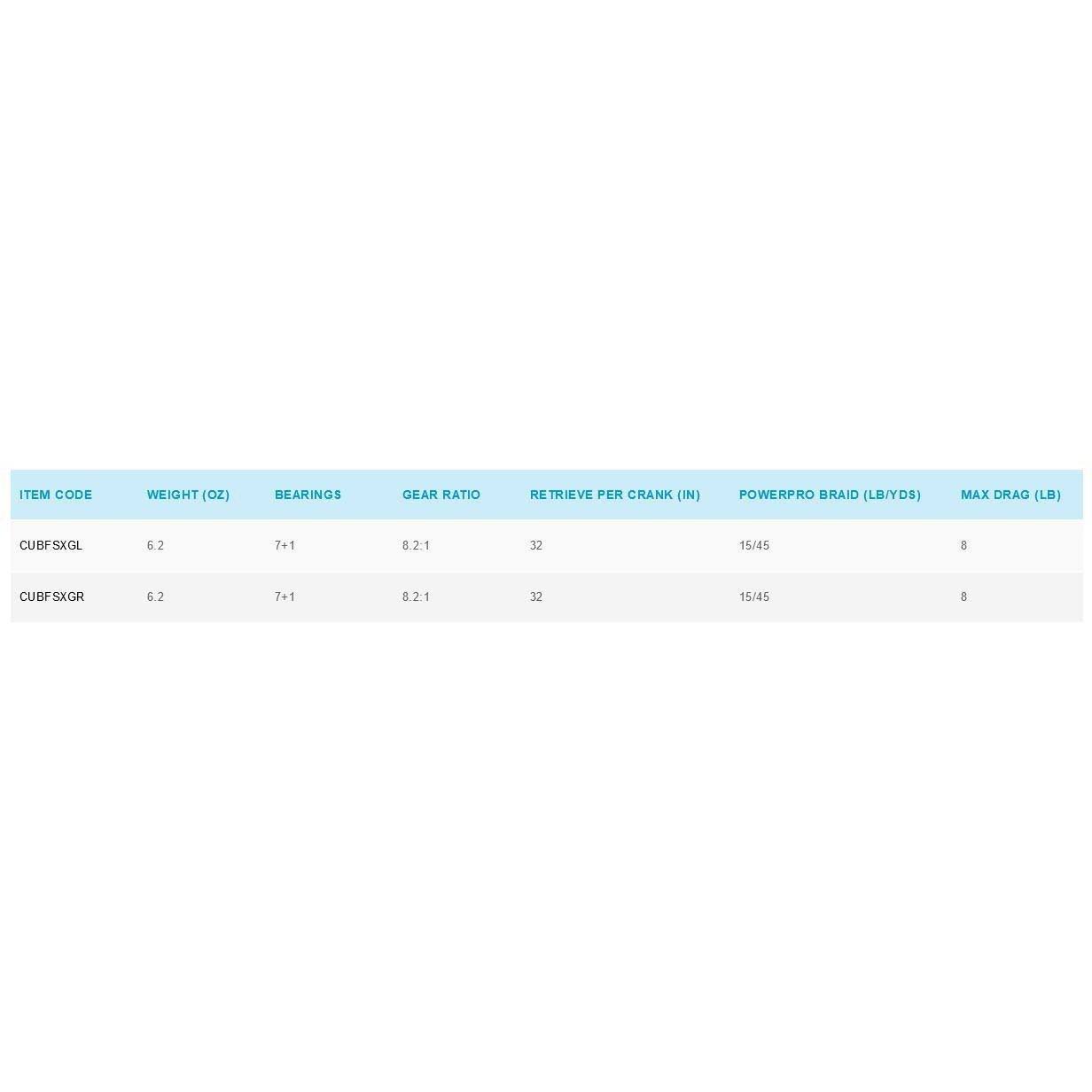 Shimano Curado BFS Baitcasting Reel - CUBFSXGL