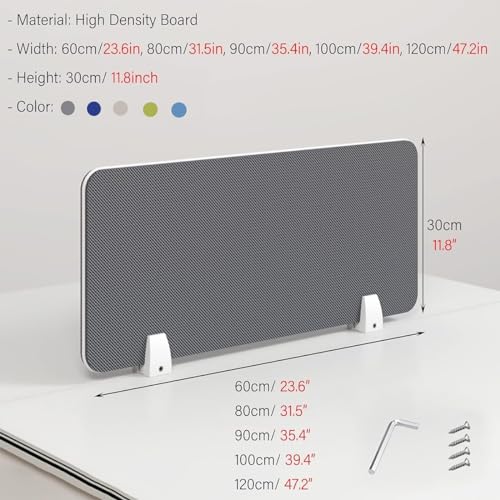 Desk Dividers for Office, Single Panel Privacy Shields Tabletop Separators Tall 12" Acoustic Partition System with Clips, Home Learning Testing Guard, 5PCS Office Furniture Partitions (Color : C, Si