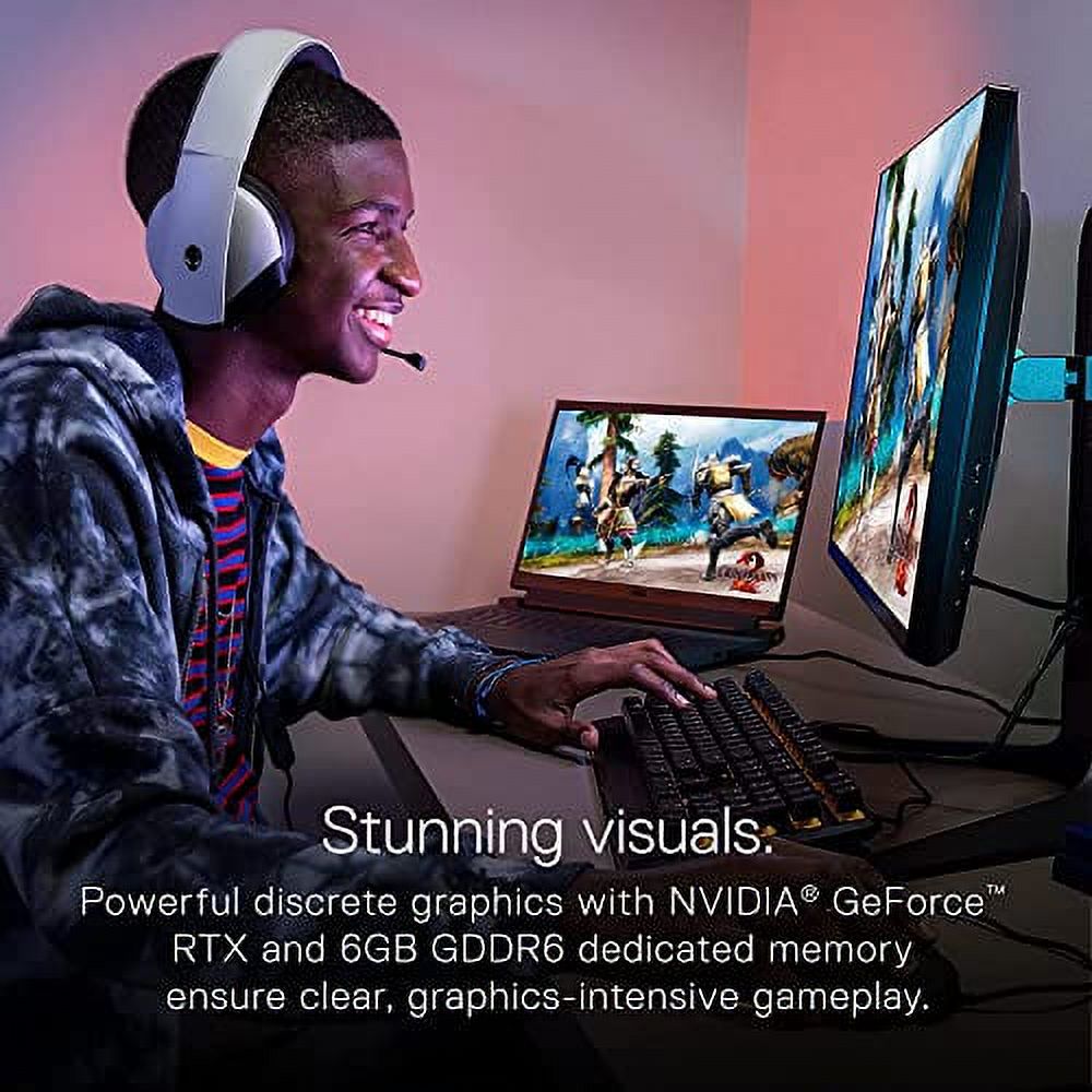 Dell 2023 G15 15.6" 120Hz FHD Gaming Laptop 14-Core Intel i7-12700H 32GB DDR5 2TB NVMe SSD NVIDIA GeForce RTX 3060 6GB GDDR6 Thunderbolt4 HDMI2.1 WiFi AX BT RJ-45 Backlit KB Webcam Windows 10 Pro