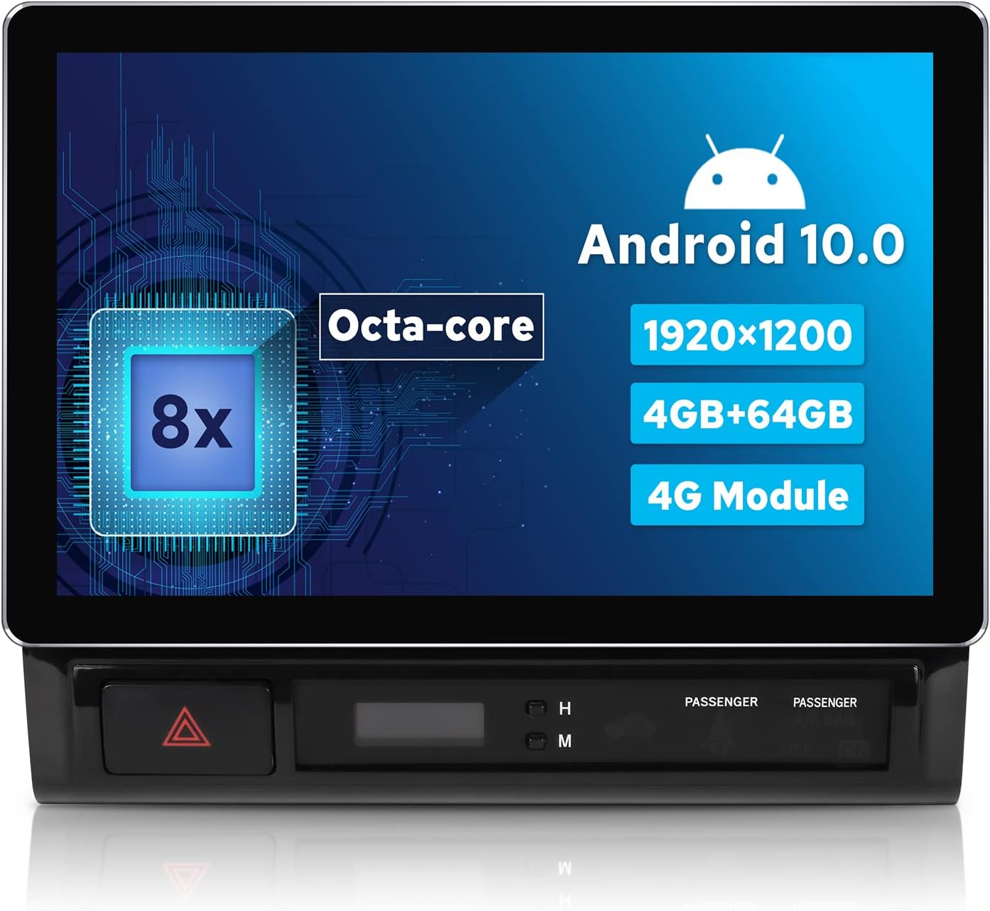 JOYING Newest 10.1 Inch Octa Core Car Stereo 1920��1200 Android 10 Head Unit 4GB+64GB for Toyota Tacoma 2005-2015 Support Android Auto/Steering Wheel Control/Plug and Play