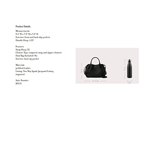 Kate Spade New York Women's Dumpling Pebbeled Leather Small Satchel Bag