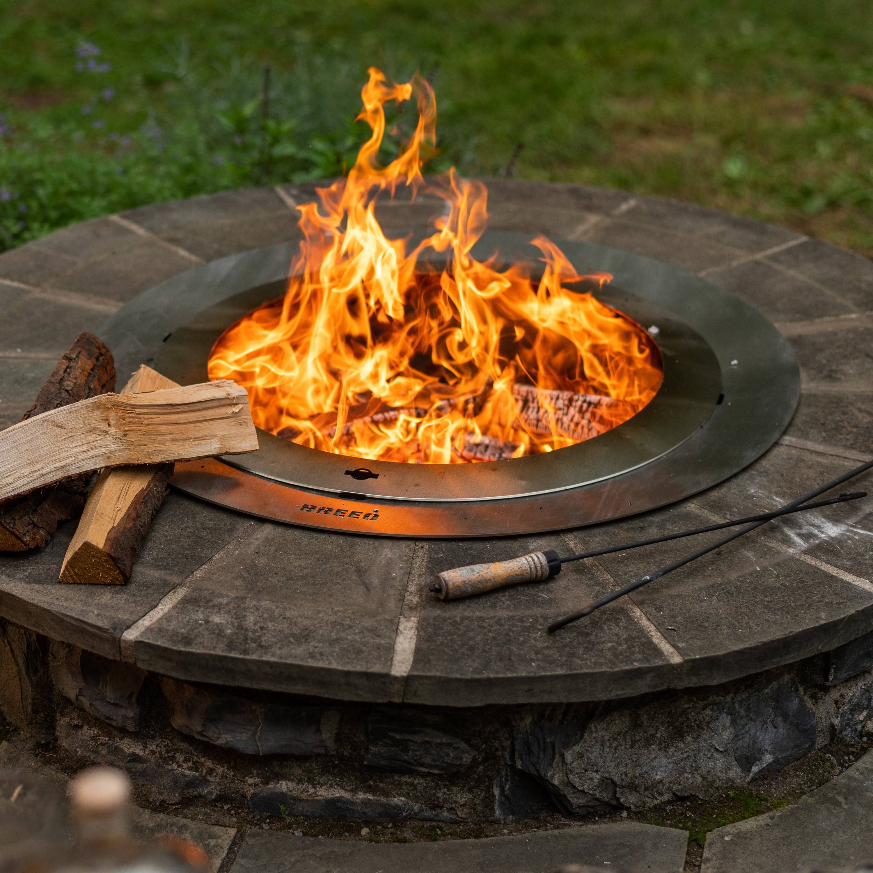 Breeo x Series 24 Smokeless Fire Pit Insert Package | Corten Steel | American Made