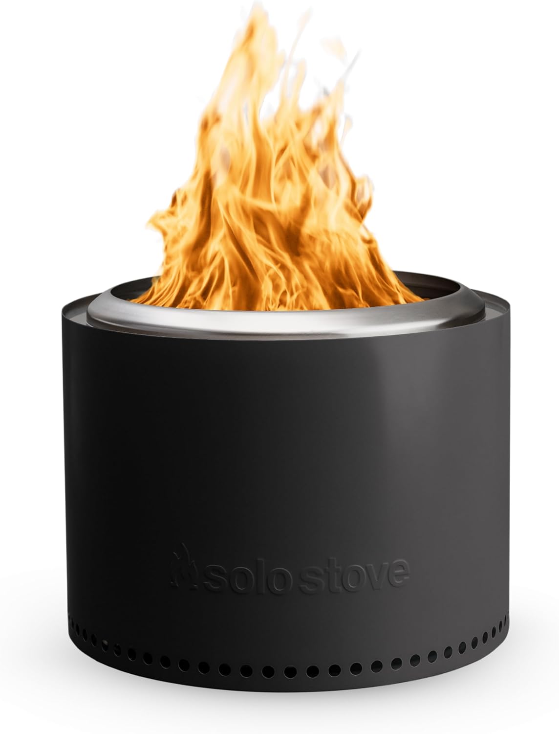 Solo Stove Bonfire 2.0, Smokeless Fire Pit | Wood Burning Fireplaces with Removable Ash Pan, Portable Outdoor Firepit - Ideal for Camping, Stainless Steel, H: 14 in x Dia: 19.5 in, 20 lbs (Ash)