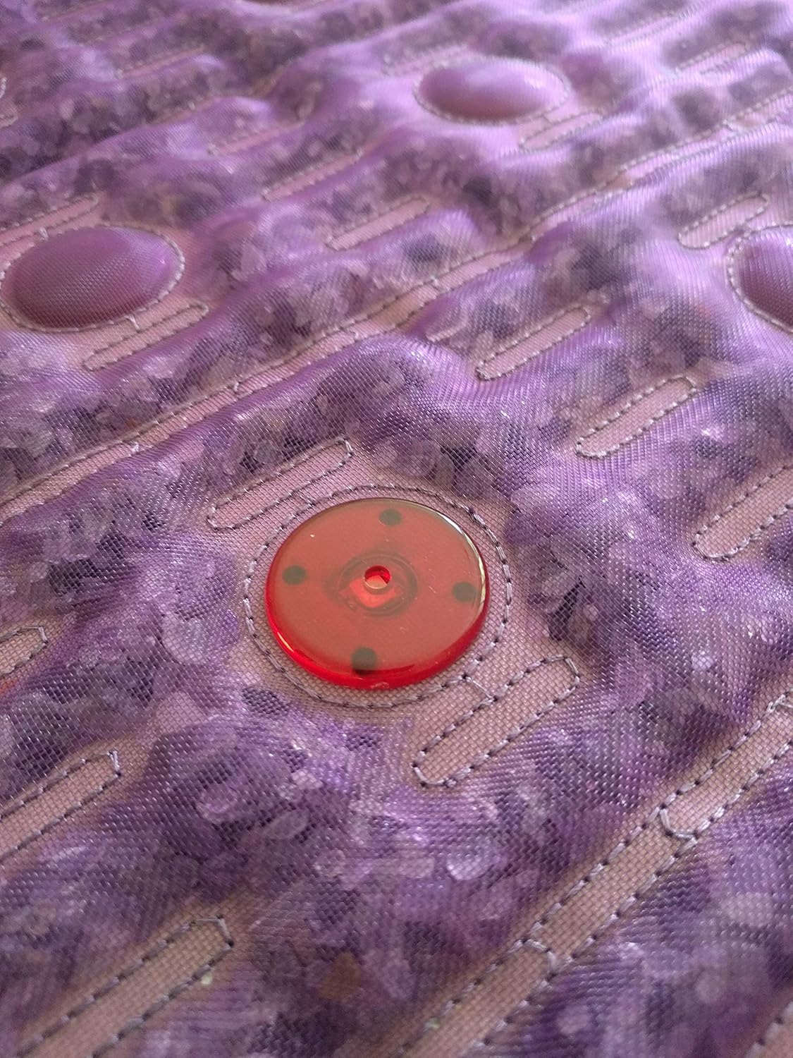 MediCrystal Far Infrared Amethyst Mat 72"L x 32&rdquo;W + 81 Natural Agates + 24 Photon&nbsp;Red Lights - Bio Stimulation Therapy for Back Pain - FDA Registered Manufacturer - Professional FIR Heating Pad
