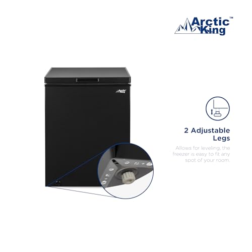Arctic King ARC050S0ARBB 5.0 Cu.ft Chest Freezer with Removable Basket, Black