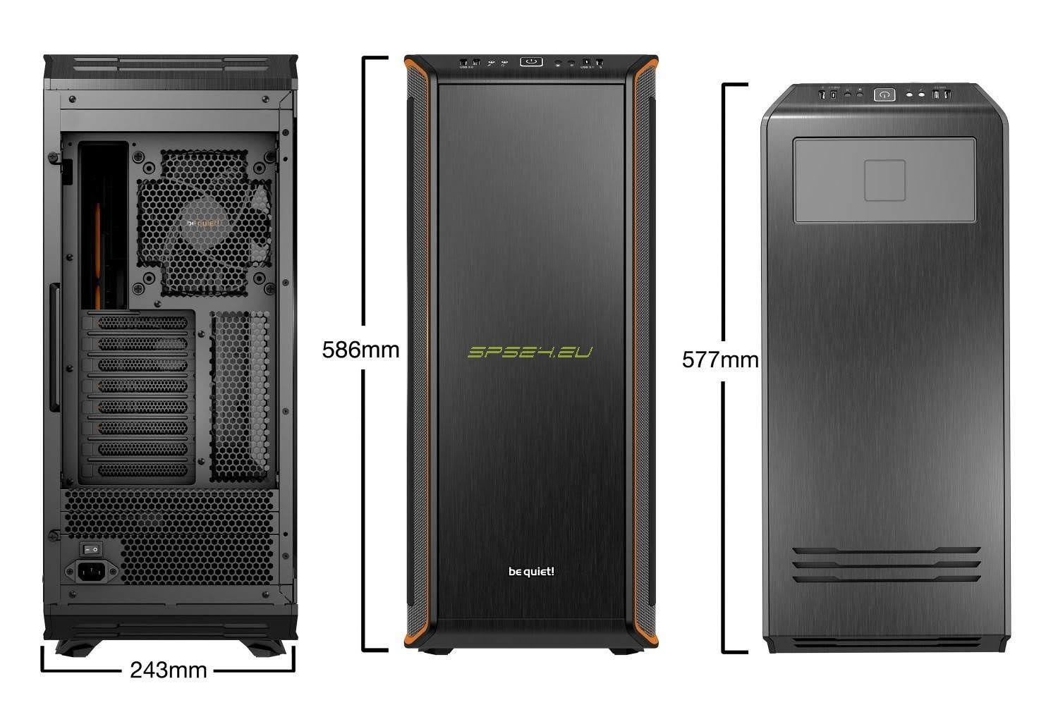 Be quiet! Dark Base Pro 900 Rev. 2 Full-Tower Case (Orange) BGW14
