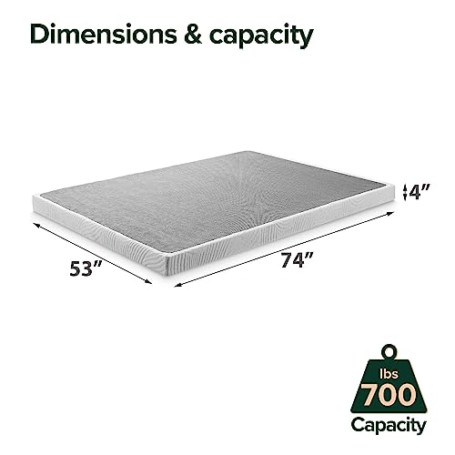 ZINUS Quick Lock Metal Smart Box Spring, 9 Inch Mattress Foundation, Strong Metal Structure, Easy Assembly, Queen, White