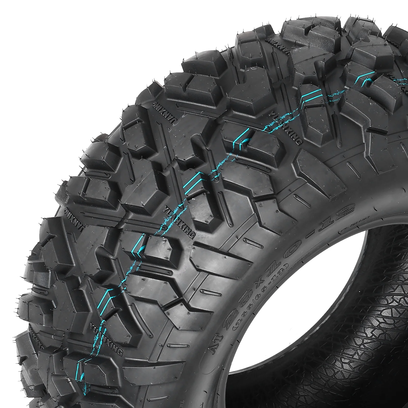 WEIZE 25x10-12 All Terrain ATV UTV Tires, 25 * 10-12 Rear Tire, Set of 2 Tires, 6PR, Suitable For Mud, Gravel, Sand, Rocky