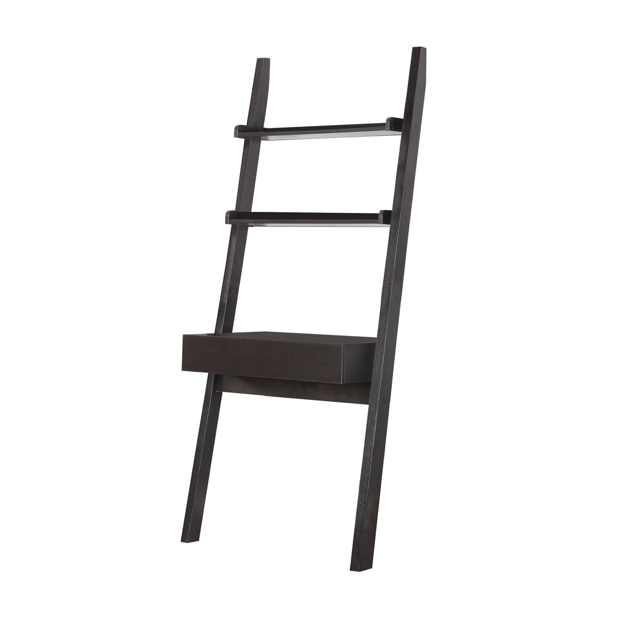 Benzara - Ladder Desk with One Drawer, Cappuccino