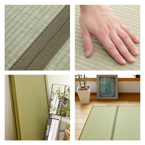 MIINA Japanese Traditional Tatami Mattress, Igusa (Rush Grass) Tatami Mat, Floor Mattress, Japanese Floor Mattress,Japanese Futon, 71"x 78", King Size
