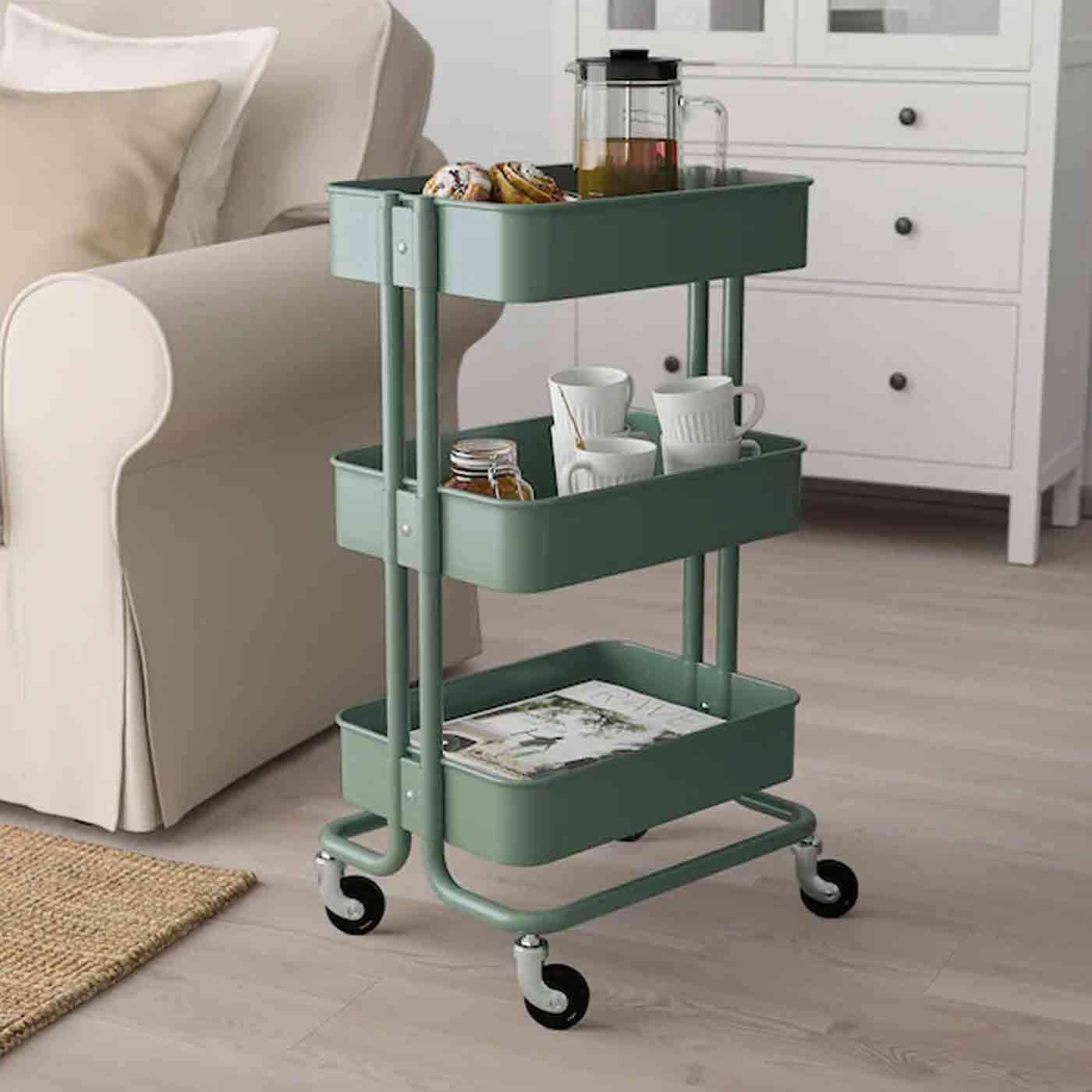 IKEA Raskog Home Kitchen Storage Utility cart (Grey-Green)