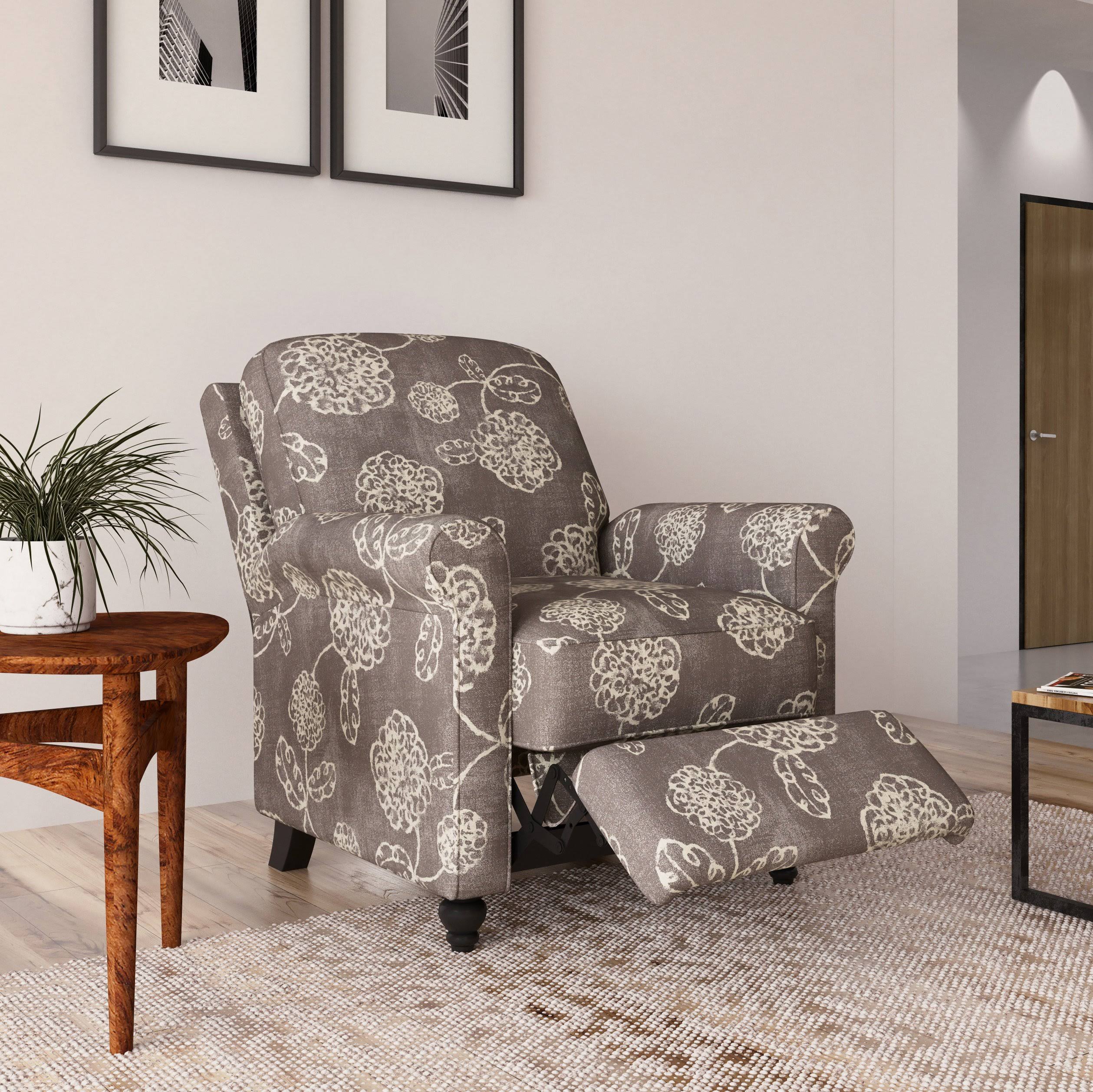 ProLounger Push Back Recliner Chair in Warm Multi Floral - Warm Floral Pod