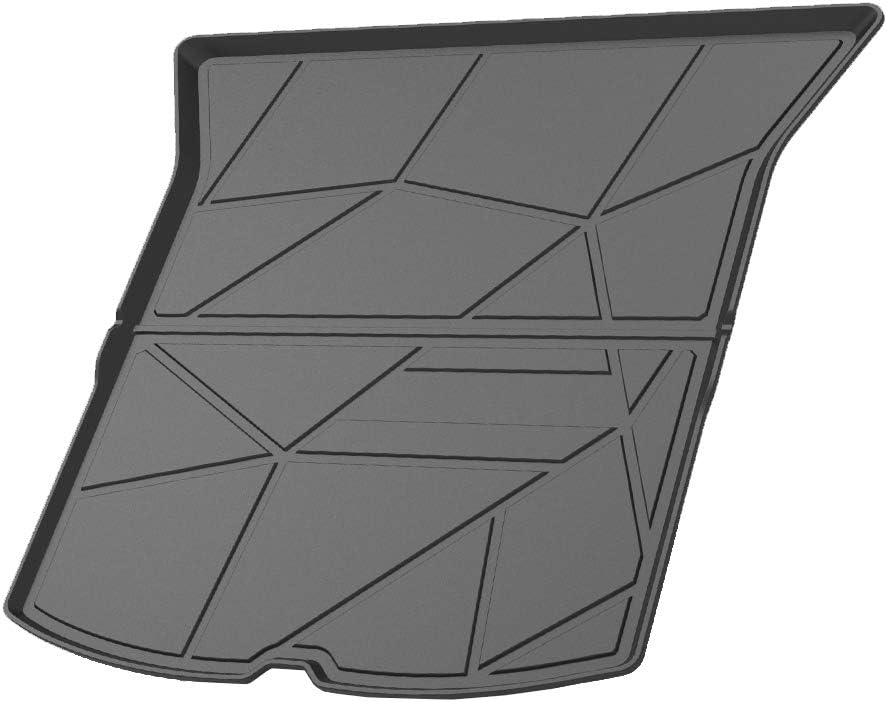 Cqlights Model Y Cargo Liner for Tesla Model Y 2020 2021 Trunk Liner Tray Heavy Duty Rubber Rear Cargo Area Mat Waterproof Protector Floor Mat Black