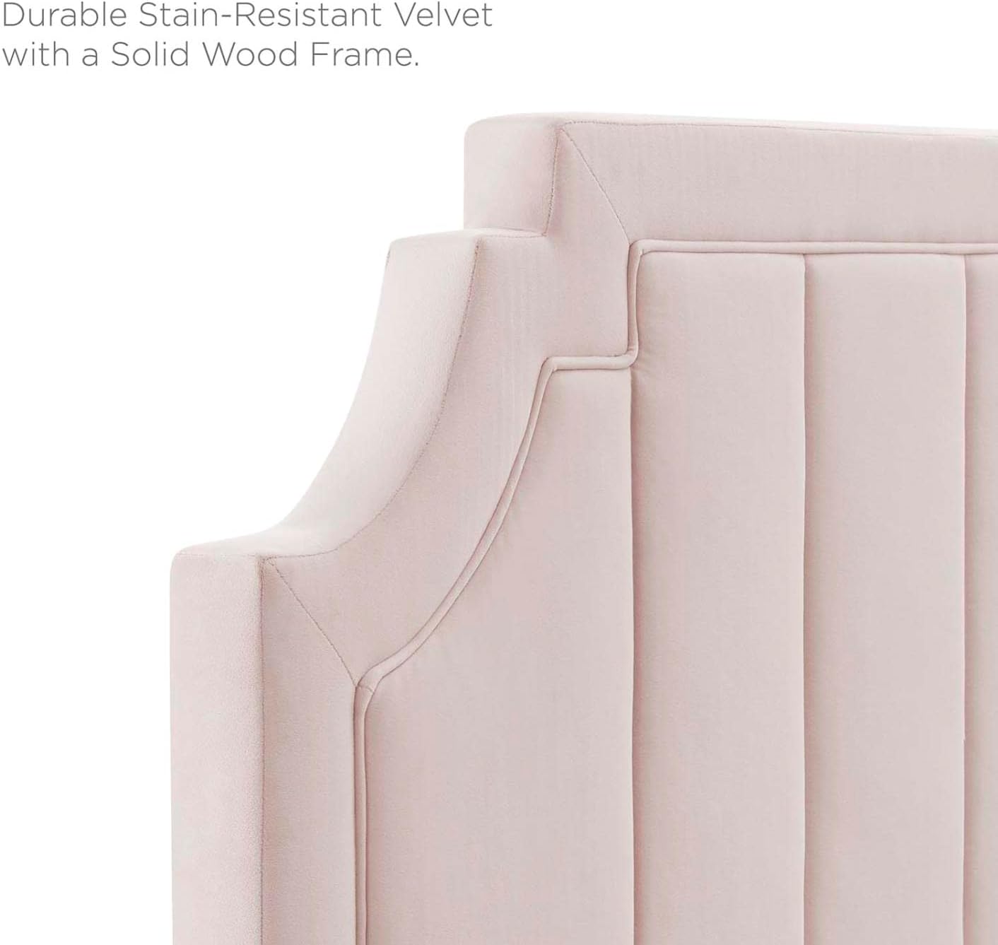 Alyona Channel Tufted Performance Velvet Headboard, ,