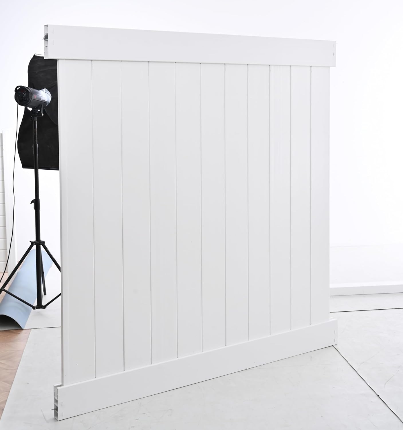 Privacy Fence Panels 6ft.H x 6ft.W White Vinyl Full Set of 2 Pcs