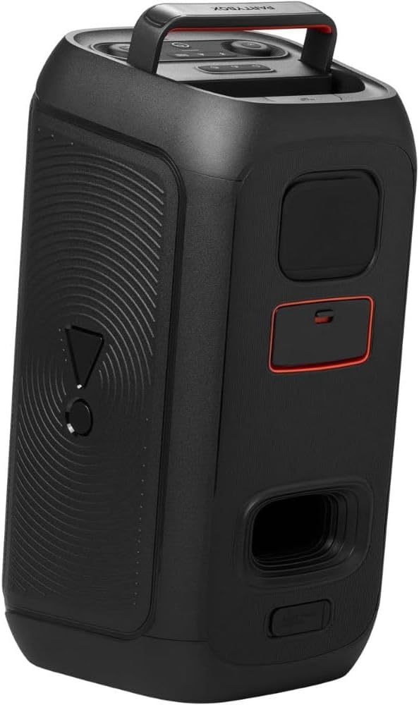 JBL PartyBox Club 120 Portable Speaker with Foldable Handle Pro Sound Futuristic Lightshow (Black) Bundle with JBL Wired Dynamic Vocal Mic